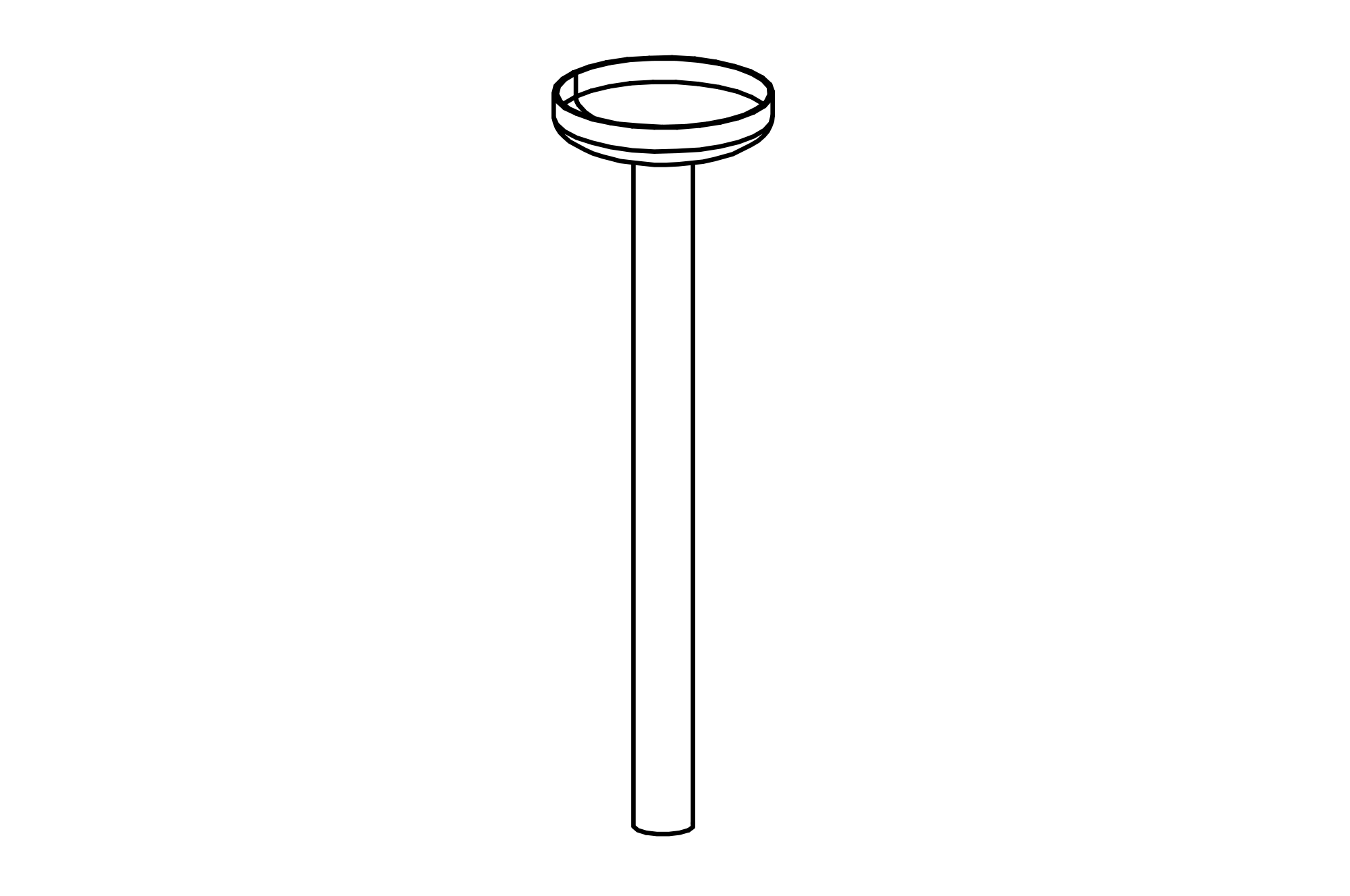 Water Dish with support post