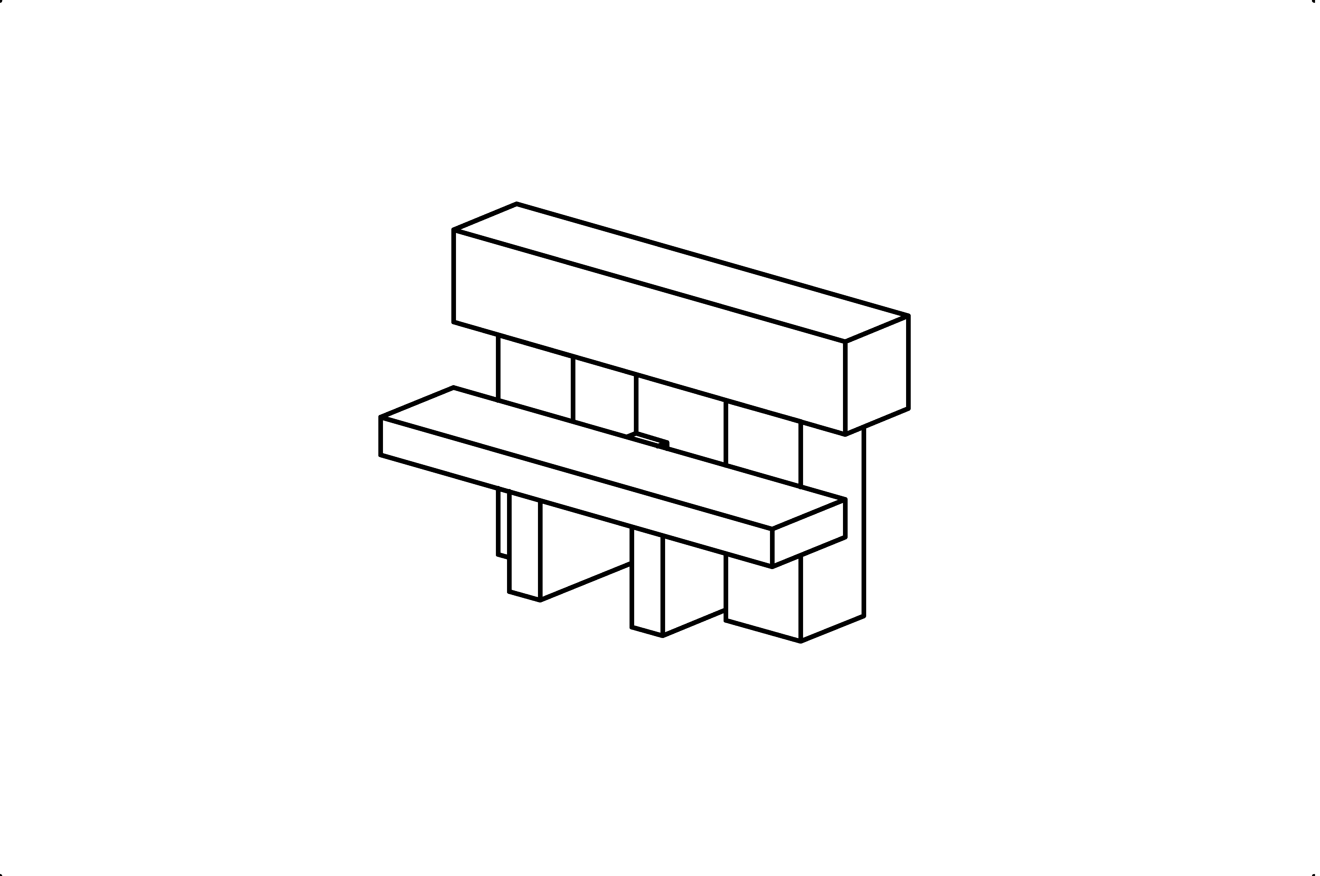 Slide support with steps, width = 0,45 m