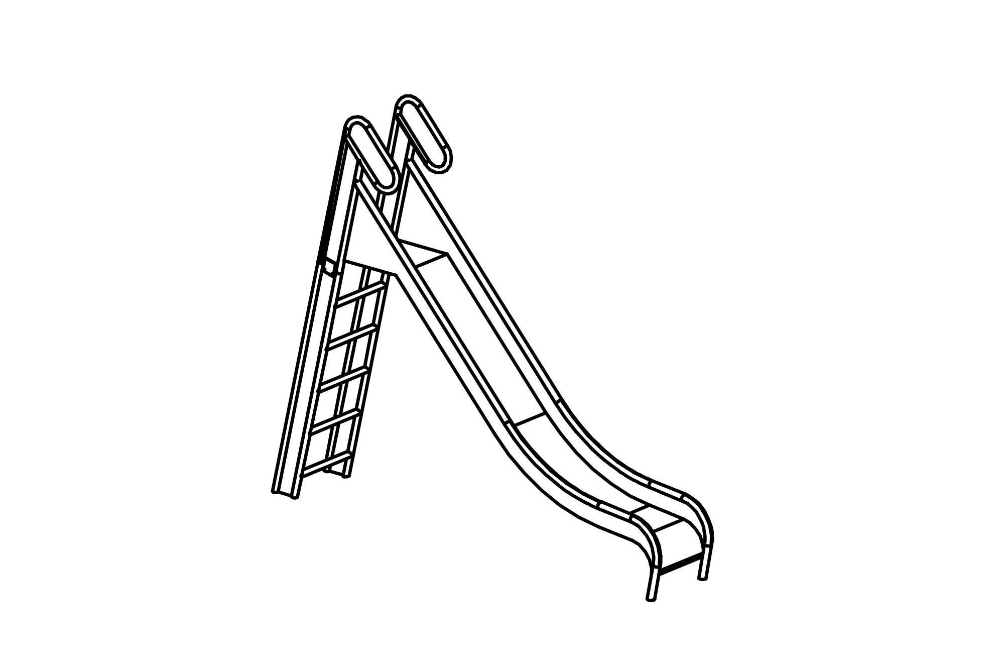 Free Standing Slide, height = 1.80 m