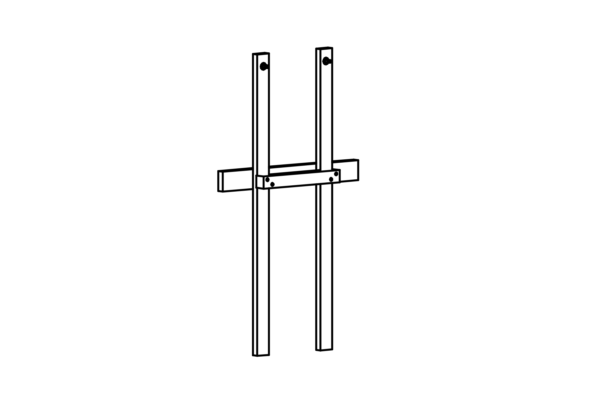 Support Frame for Small Square Tower, height = 1.50 m
