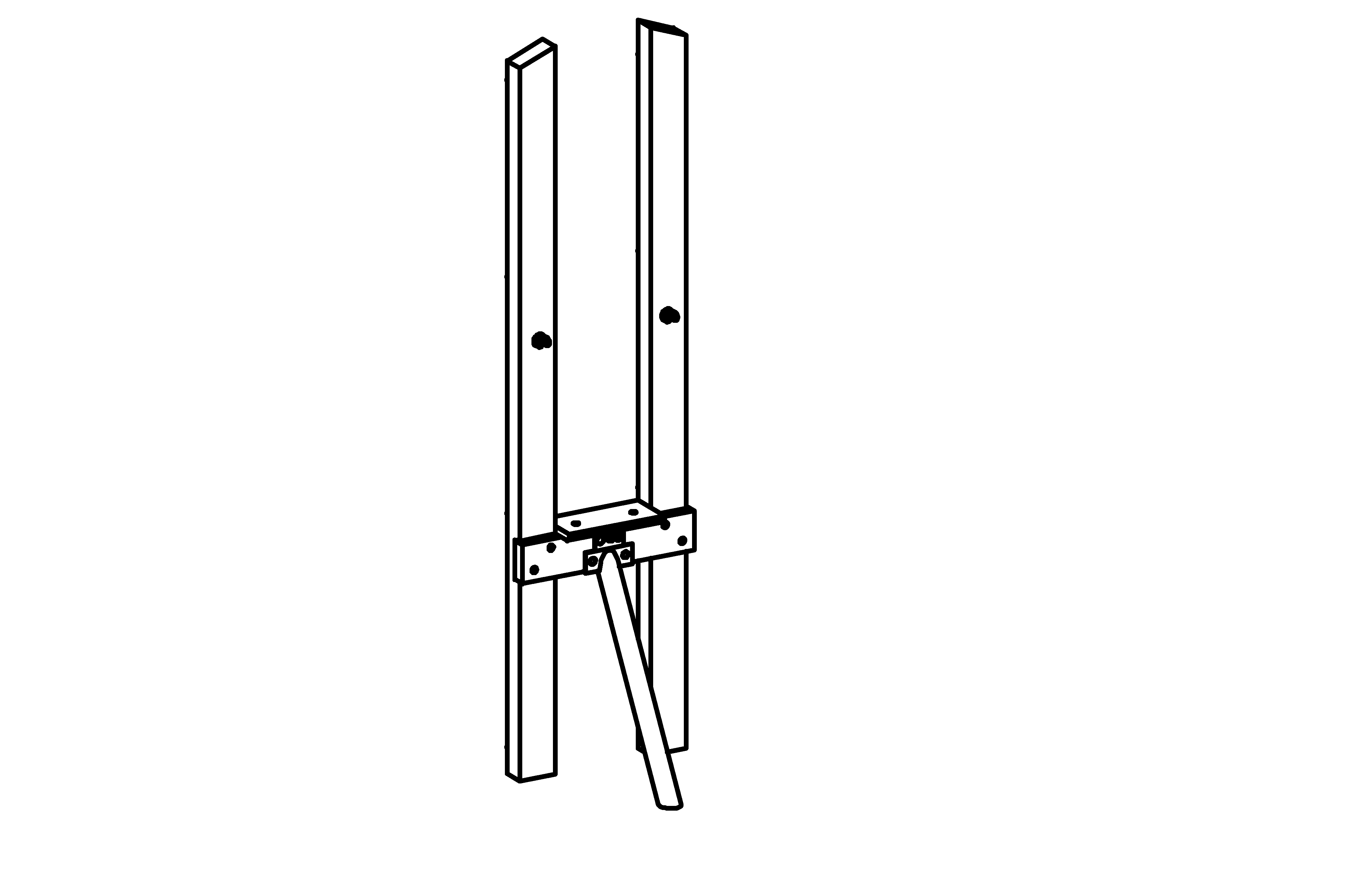 Support Frame for Square Tower with Roof