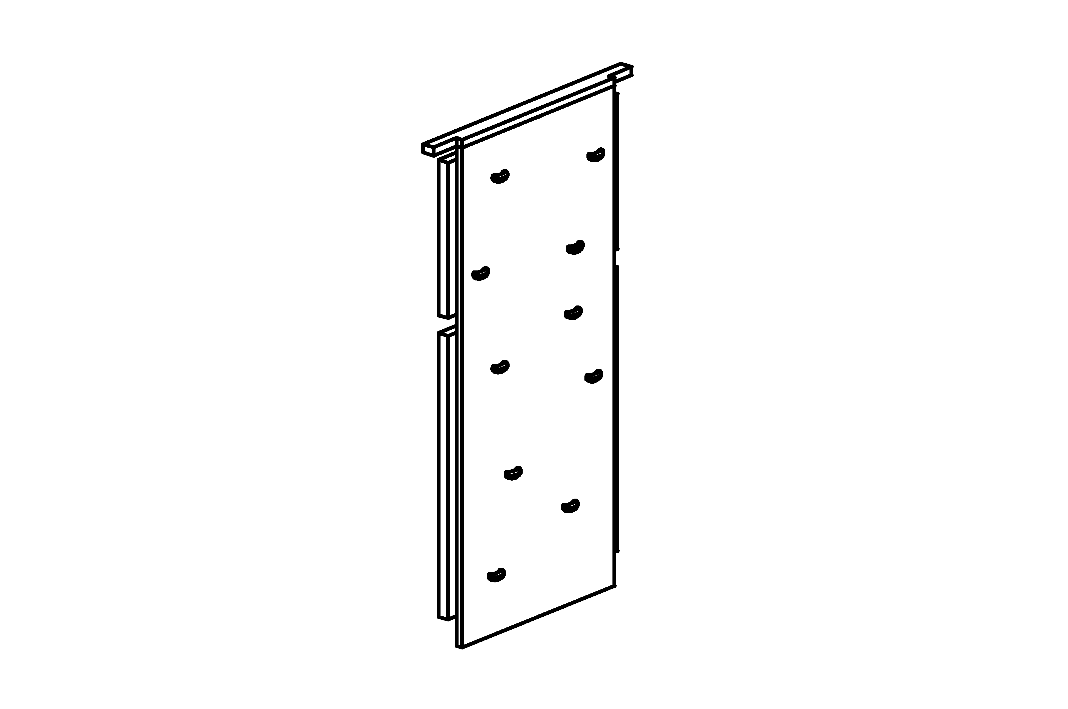 Climbing Wall for Small Square Tower with 10 climbing grips