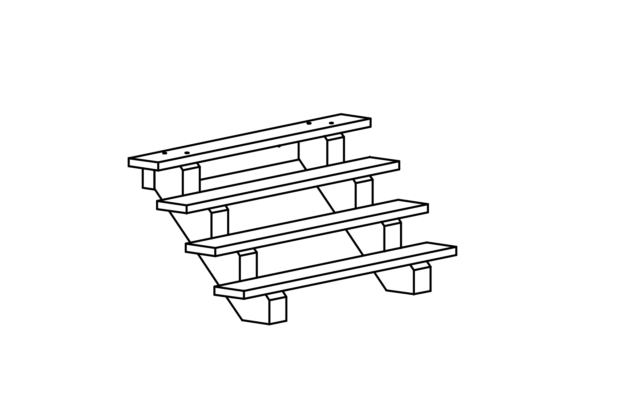 Stairs, attachment height = 0.60 m, width = 1.20 m