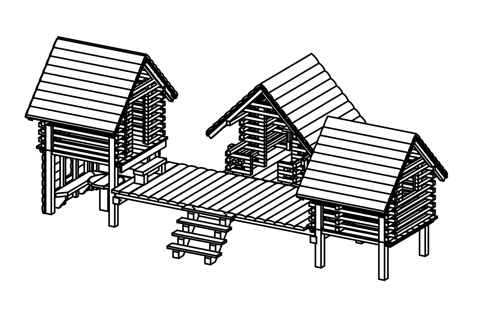 House Group A, made of larch