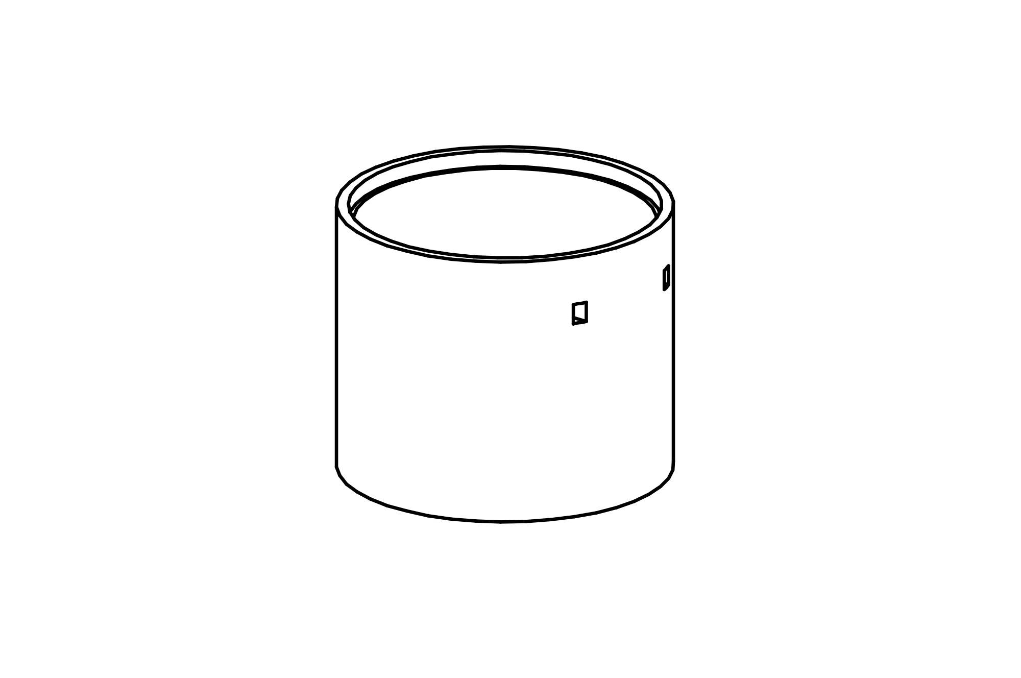 Concrete Base for Small Bucket Wheel, height = 0.80 m