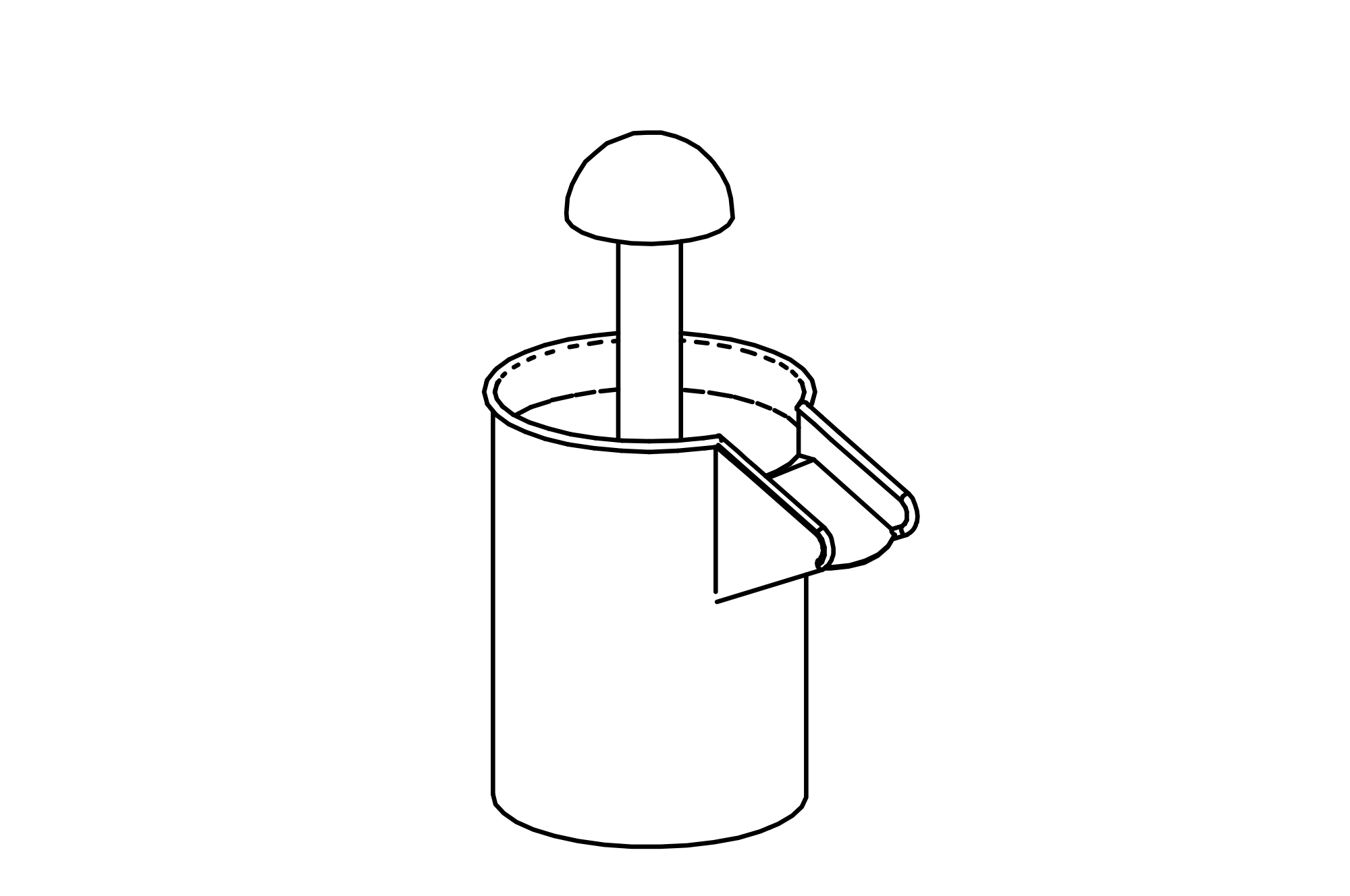 Mushroom Spring with extended housing