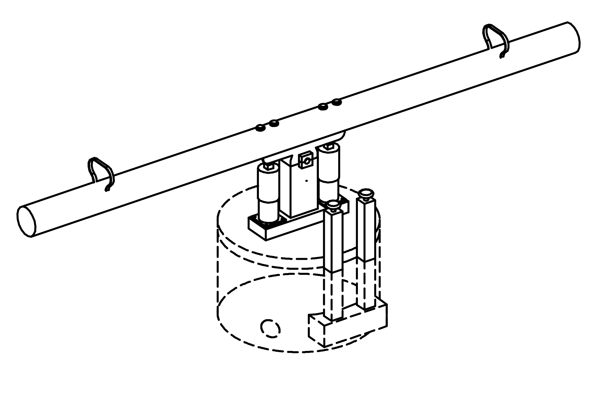 Pump See-saw with valve assembly and two way distribution
