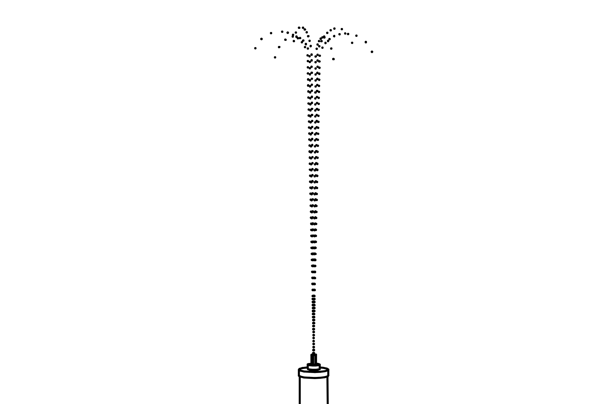 Vertical Jet, mast made of stainless steel