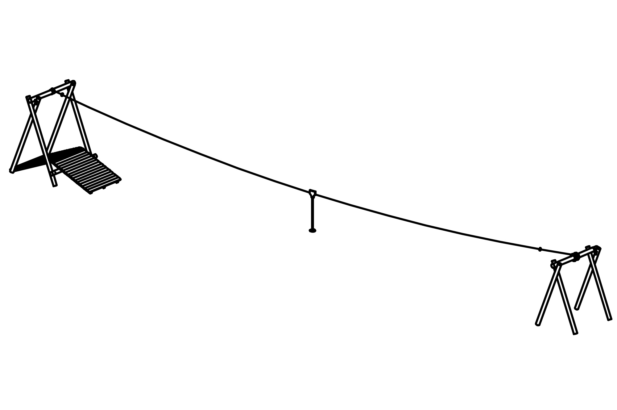Cable Way with Ramp, length = 30 m