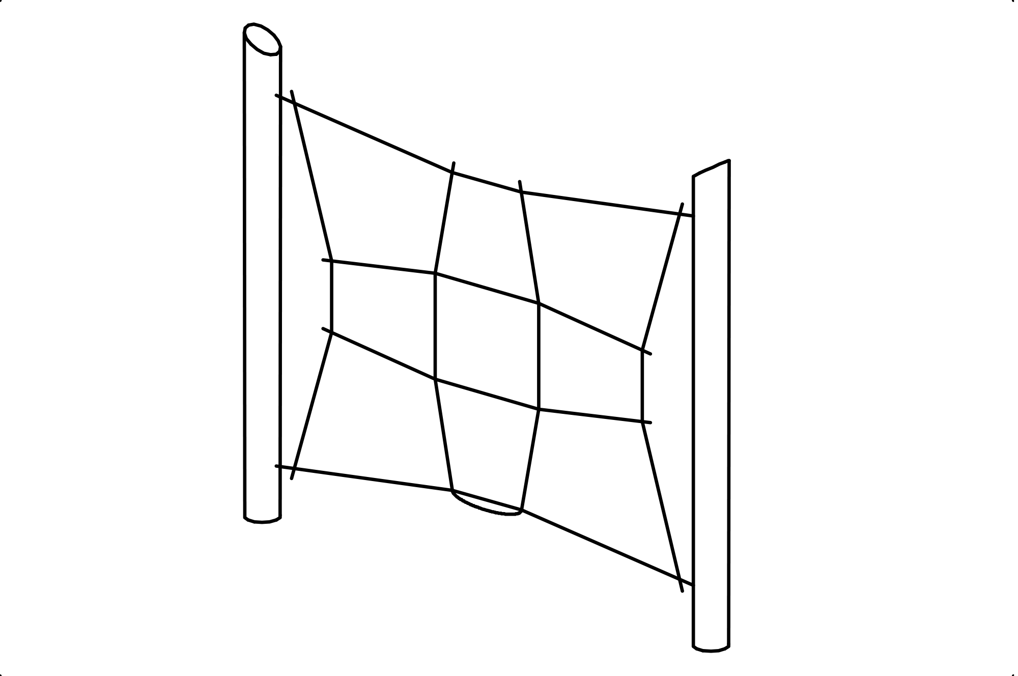 Vertical Climbing Net without Fireman's Pole