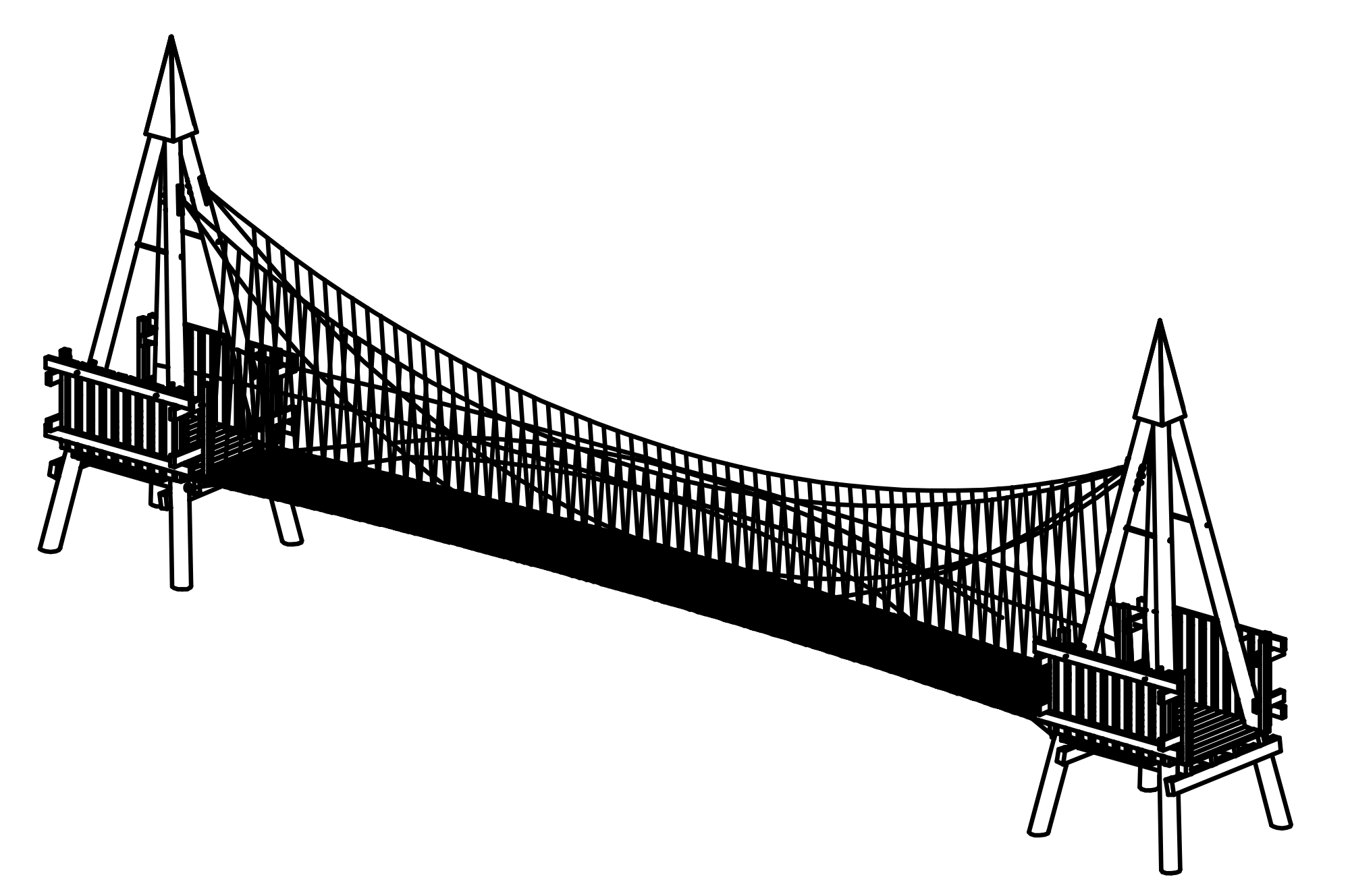 Suspension Bridge for Wheelchair Users