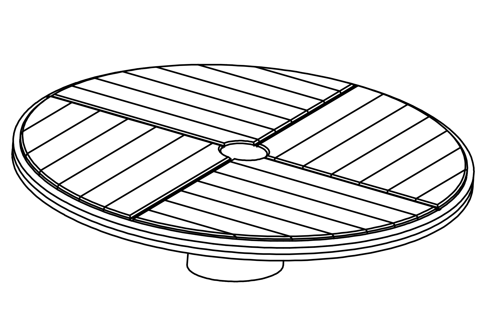 Rotating Disc, diameter = 2.30 m