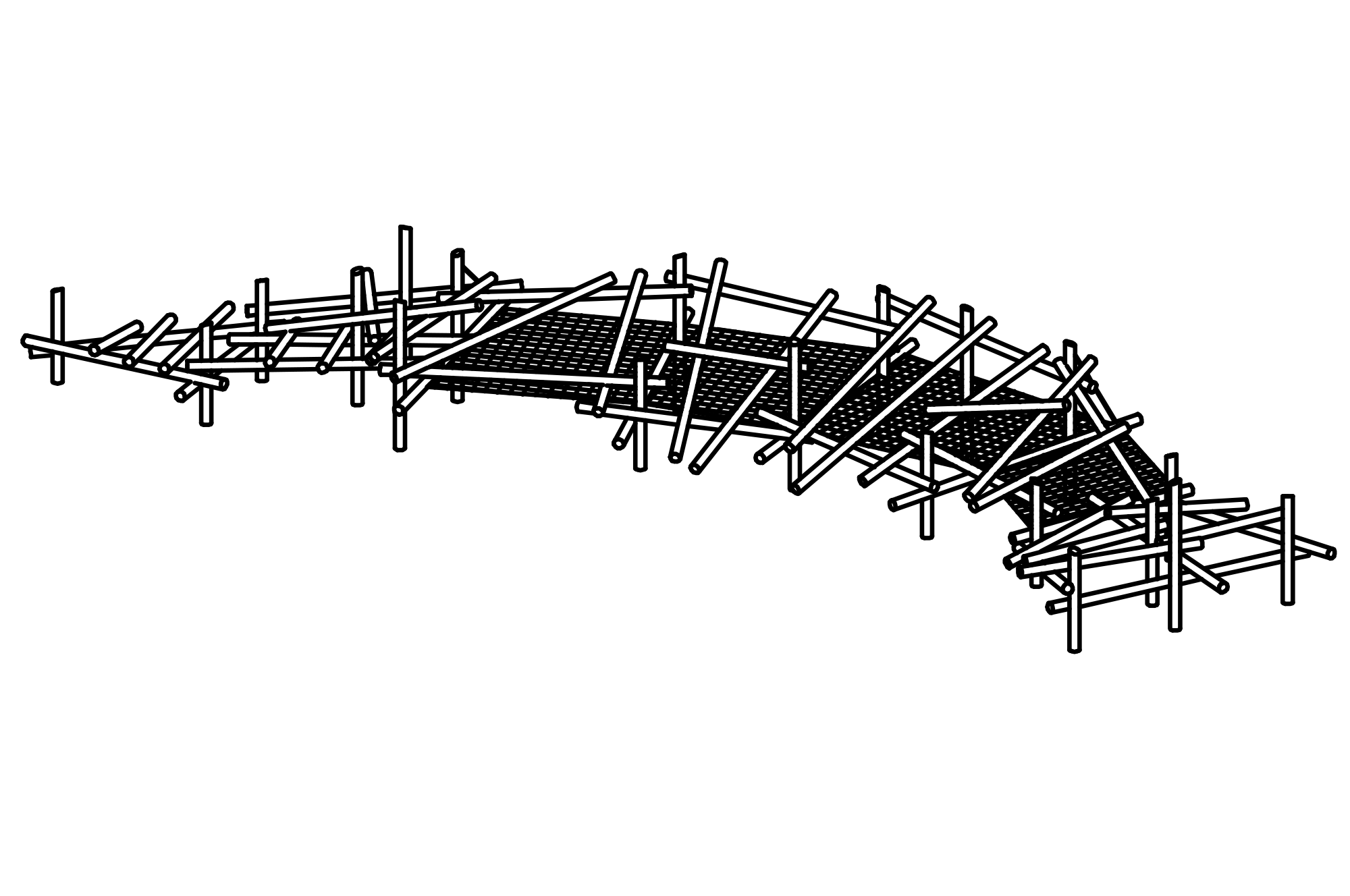 Climbing Structure 04, made of larch