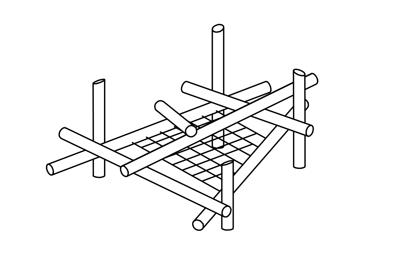 Climbing Structure 19, made of larch